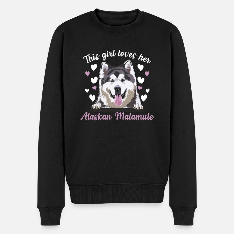 Chien Malamute d’Alaska - Pull Premium bio Homme - noir