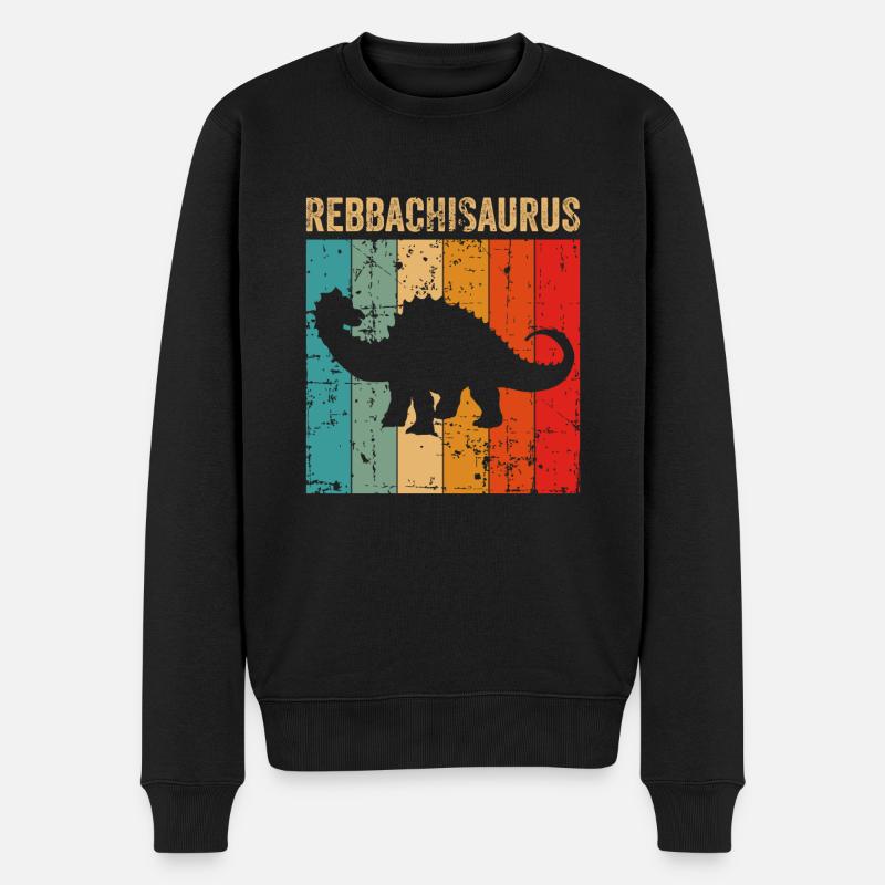 Rebbachisaurus Dinosaurier Kinder Dino Geschenk - Männer Premium Bio Pullover - Schwarz