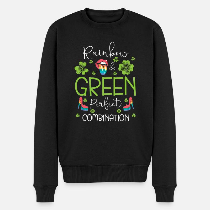 LGBT St. Patricks Day Shirt - Männer Premium Bio Pullover - Schwarz