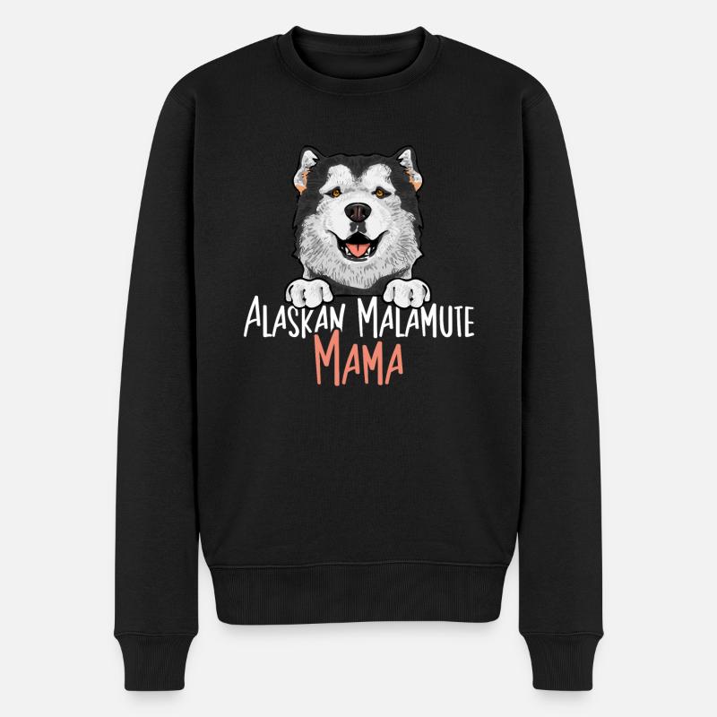 Alaskan Malamute Hund - Männer Premium Bio Pullover - Schwarz