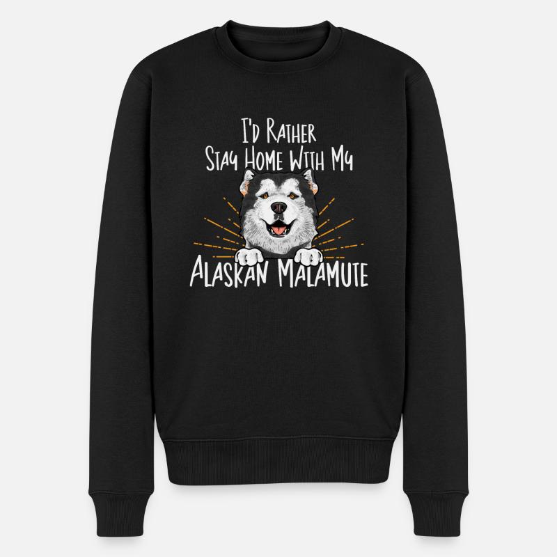 Chien Malamute d’Alaska - Pull Premium bio Homme - noir