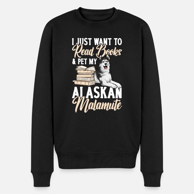 Chien Malamute d’Alaska - Pull Premium bio Homme - noir