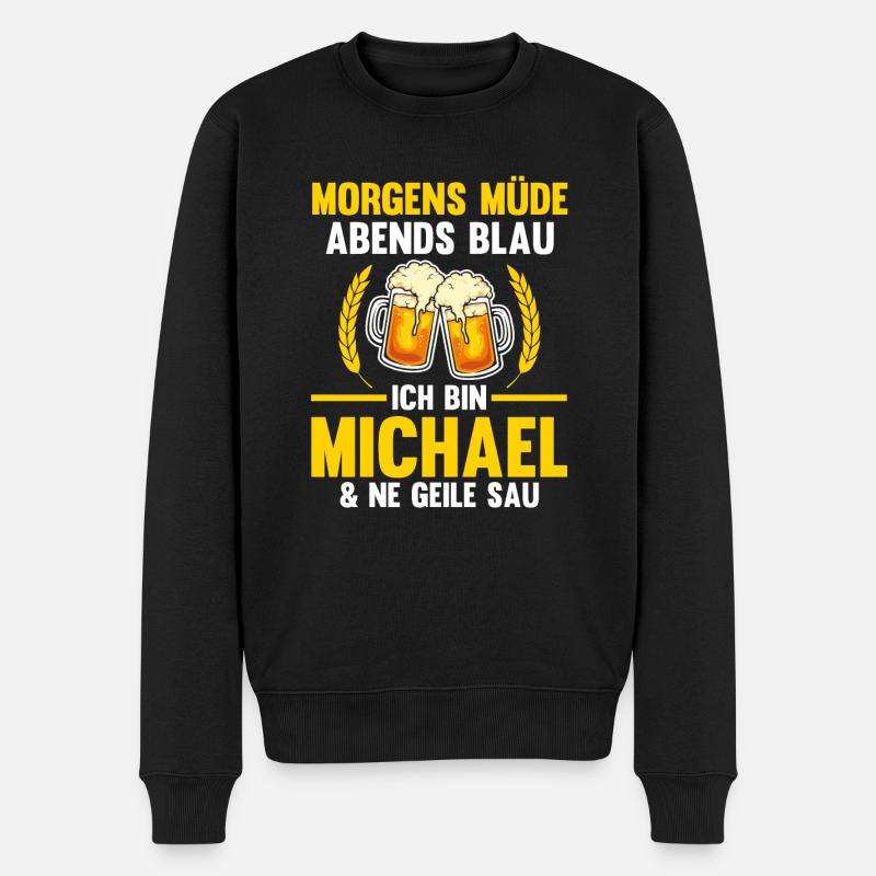 Michael - Männer Premium Bio Pullover - Schwarz