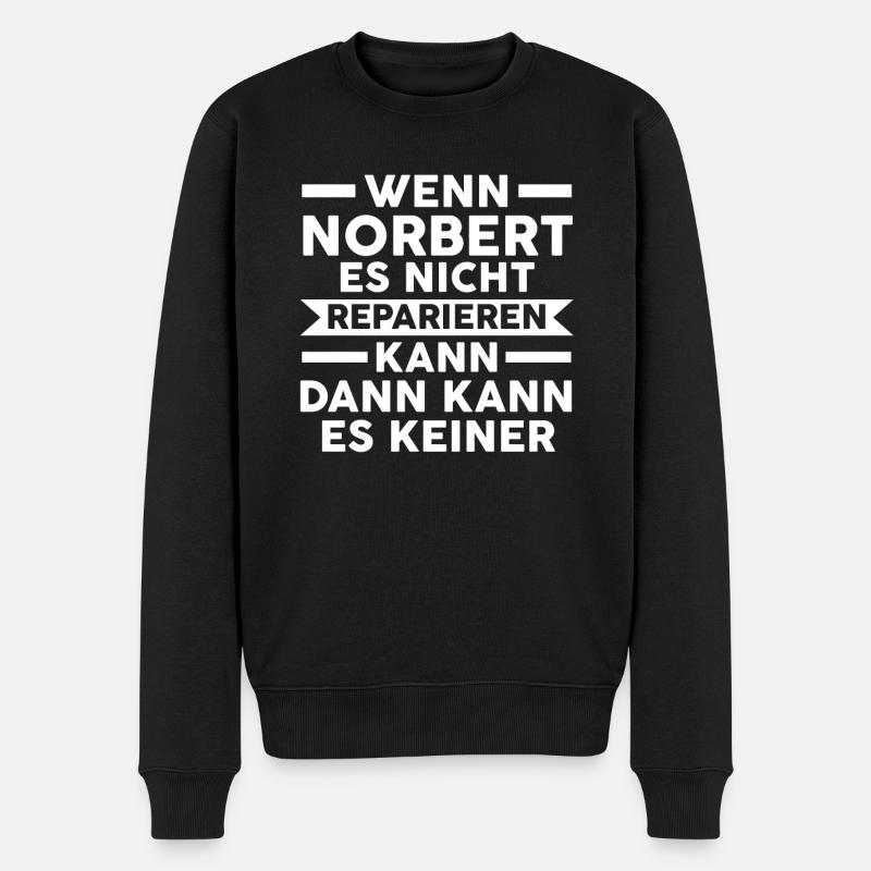 Norbert - Männer Premium Bio Pullover - Schwarz