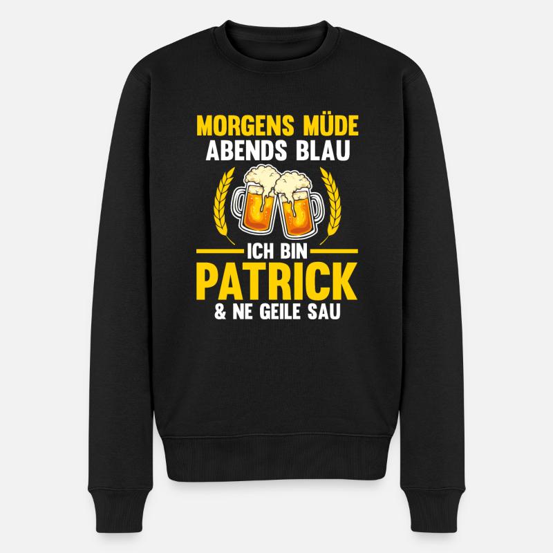 Patrick - Männer Premium Bio Pullover - Schwarz