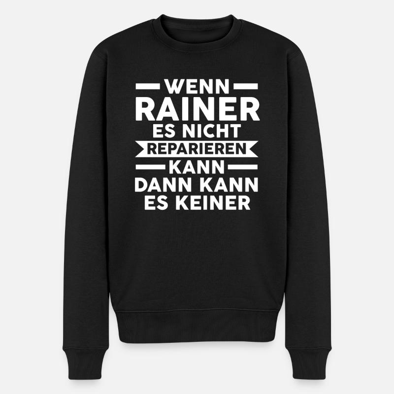 Rainer - Männer Premium Bio Pullover - Schwarz