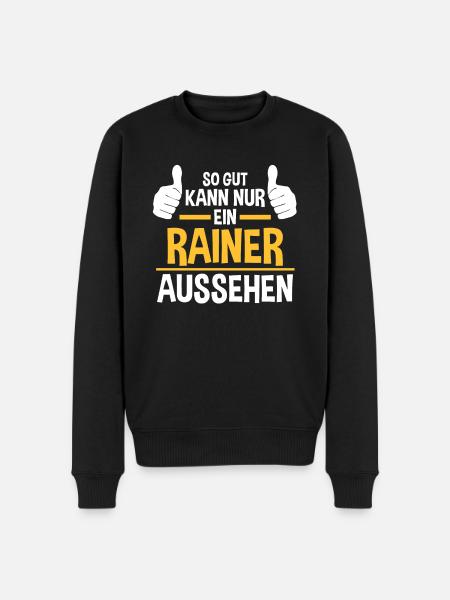 Rainer - Männer Premium Bio Pullover - Schwarz
