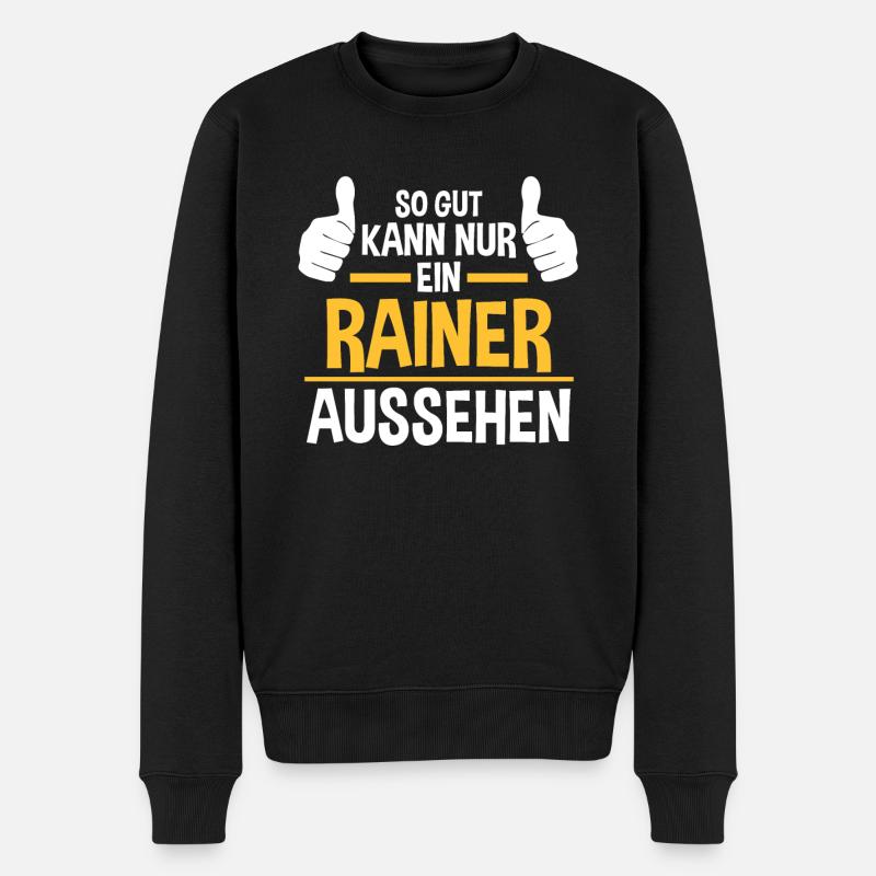 Rainer - Männer Premium Bio Pullover - Schwarz
