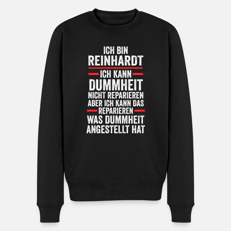 Rheinhardt - Männer Premium Bio Pullover - Schwarz