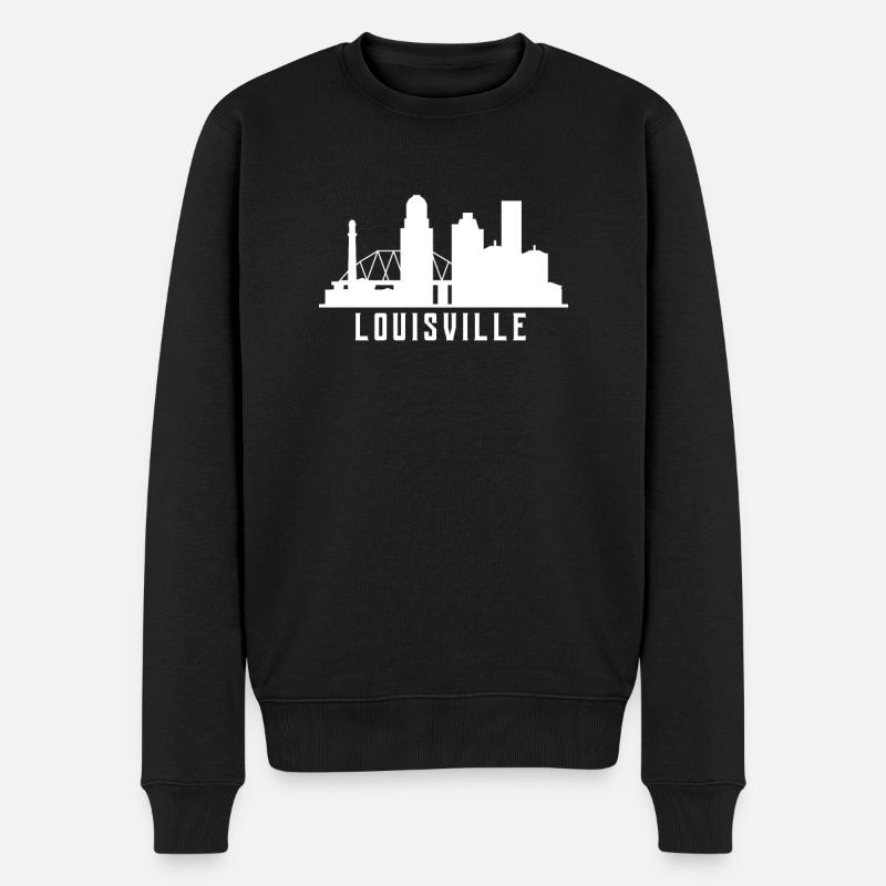 Louisville Skyline - Männer Premium Bio Pullover - Schwarz