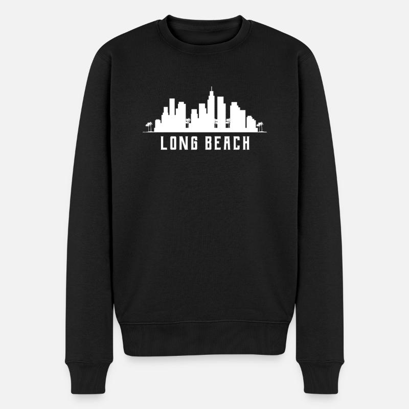 Horizon de Long Beach - Pull Premium bio Homme - noir