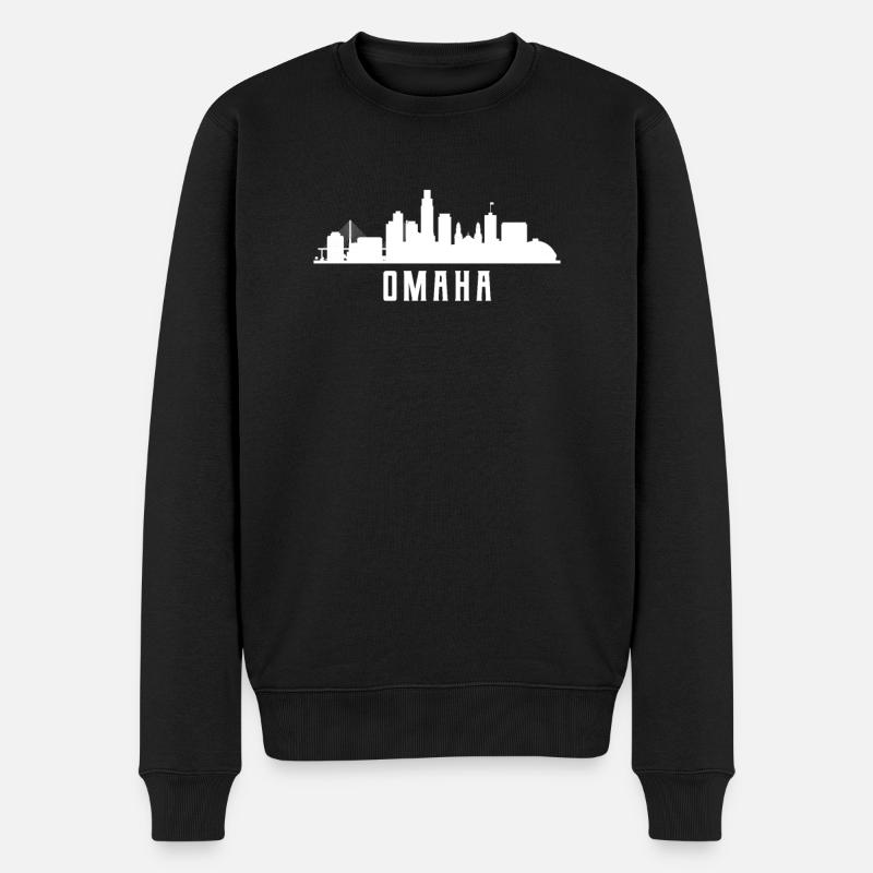 Omaha Skyline - Pull Premium bio Homme - noir