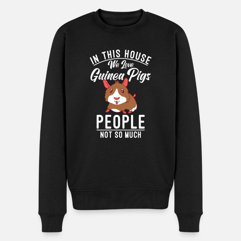 Süßes Meerschweinchen Geschenk - Männer Premium Bio Pullover - Schwarz