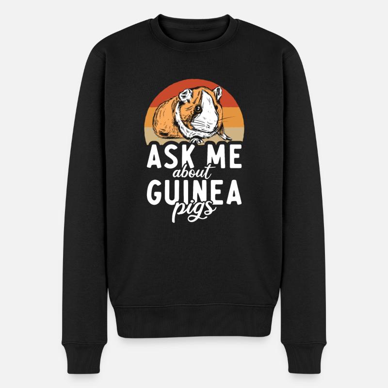 Süßes Meerschweinchen Geschenk - Männer Premium Bio Pullover - Schwarz