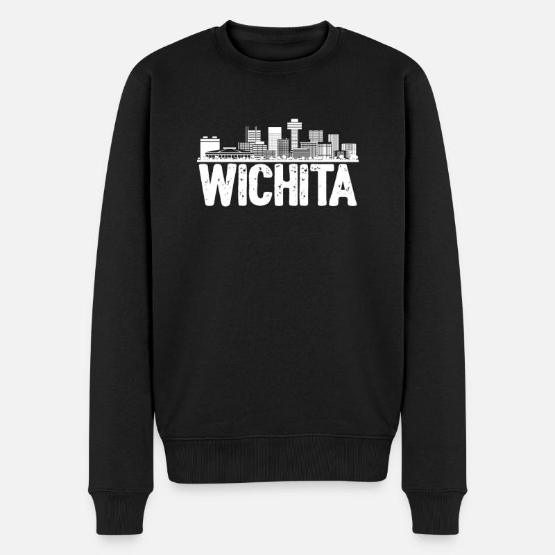 Wichita Skyline - Pull Premium bio Homme - noir