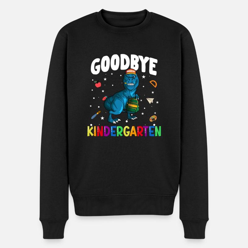 Goodbye Kindergarten - Männer Premium Bio Pullover - Schwarz