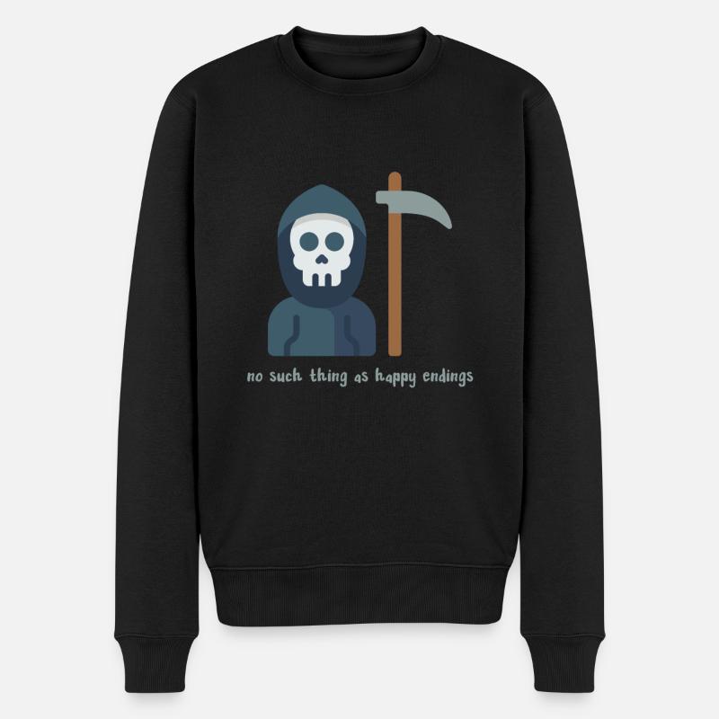 Halloween horreur effrayant dicton - Pull Premium bio Homme - noir