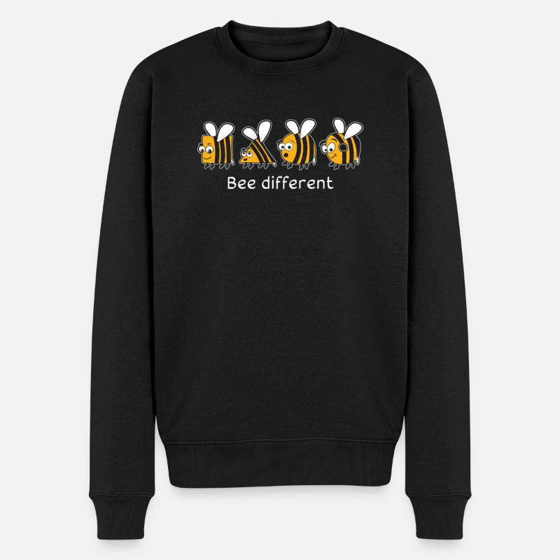 Bee Different Bienen - Männer Premium Bio Pullover - Schwarz