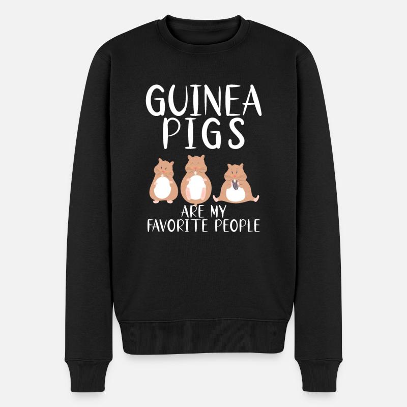 Cadeau mignon cochon d’Inde - Pull Premium bio Homme - noir