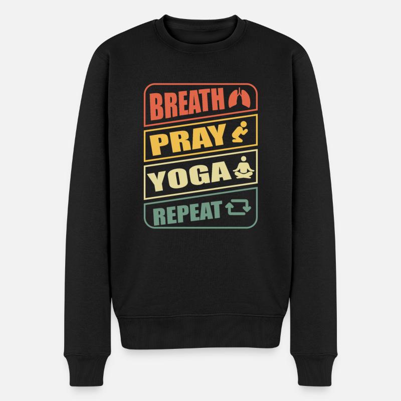 Méditation, Zen Yoga et Pilates - Pull Premium bio Homme - noir