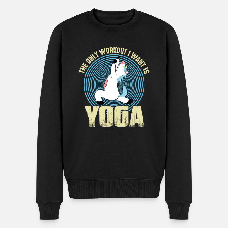 Meditation, Zen Yoga und Pilates - Männer Premium Bio Pullover - Schwarz