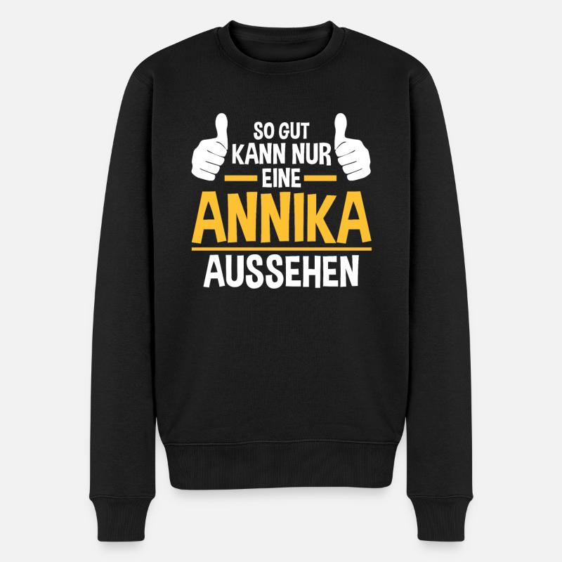 Annika - Männer Premium Bio Pullover - Schwarz