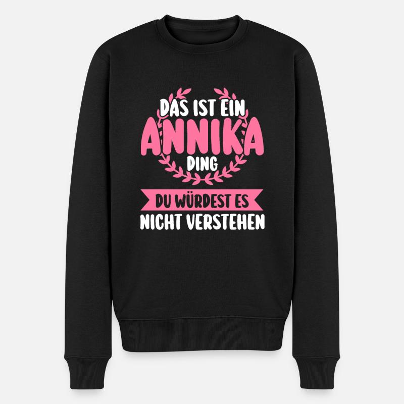 Annika - Männer Premium Bio Pullover - Schwarz