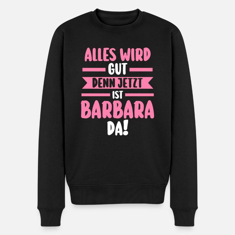 Barbara - Männer Premium Bio Pullover - Schwarz