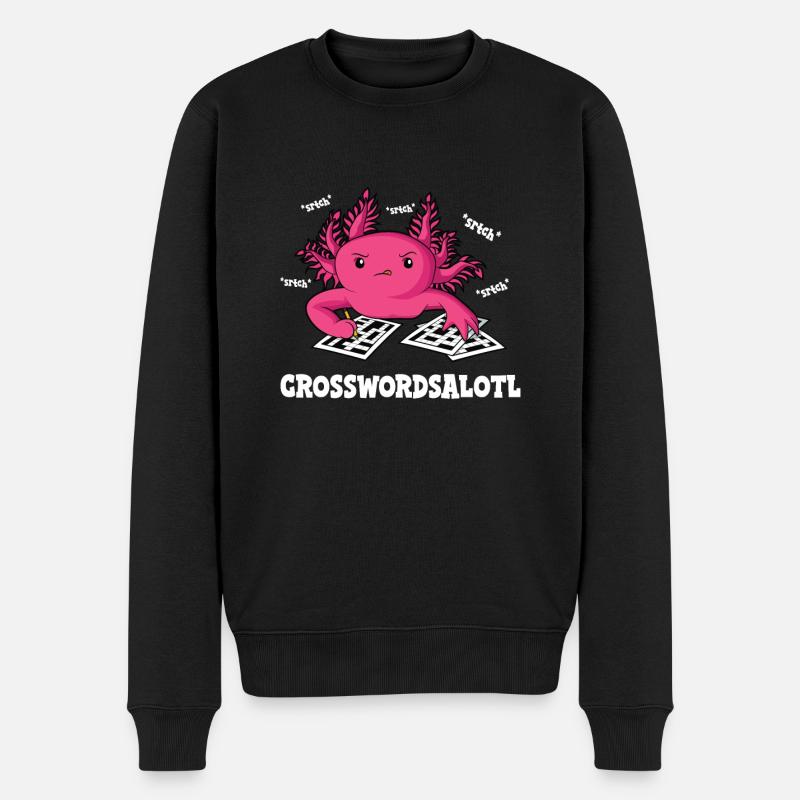 Résoudre des mots croisés - Pull Premium bio Homme - noir