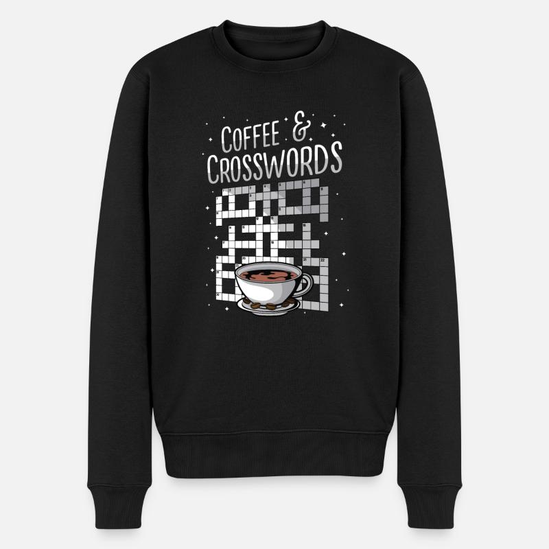 Résoudre des mots croisés - Pull Premium bio Homme - noir