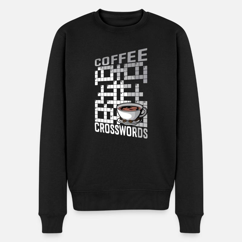Kreuzworträtsel Lösen - Männer Premium Bio Pullover - Schwarz
