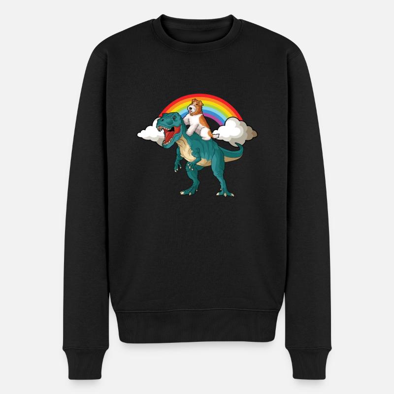 Drahthaar Foxterrier Hund - Männer Premium Bio Pullover - Schwarz