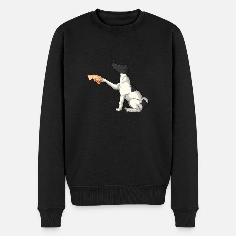 Glatthaar Foxterrier Hund - Männer Premium Bio Pullover - Schwarz