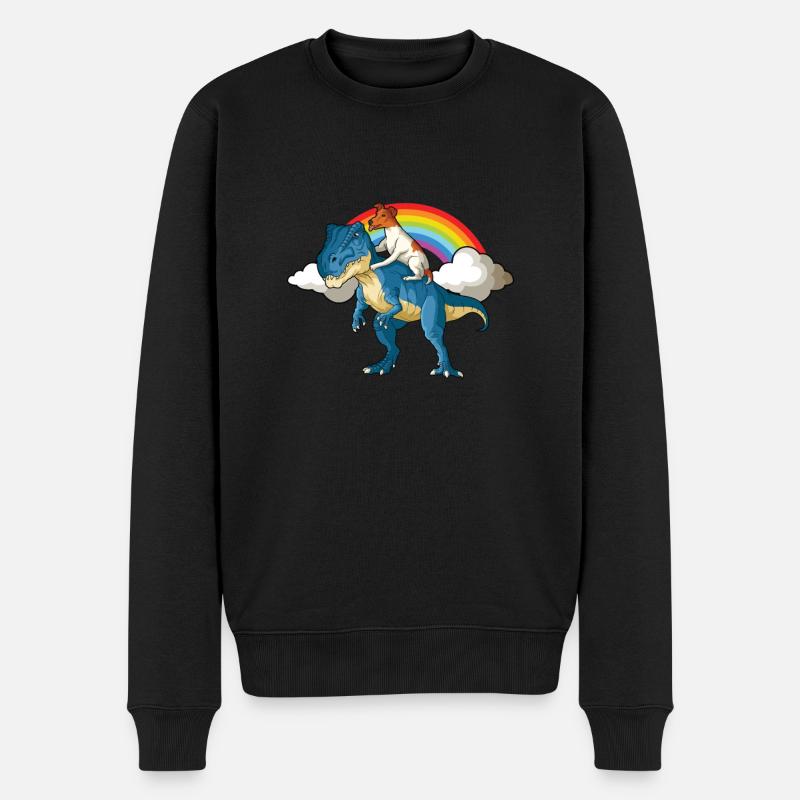Chien Fox Terrier Fox Hair - Pull Premium bio Homme - noir