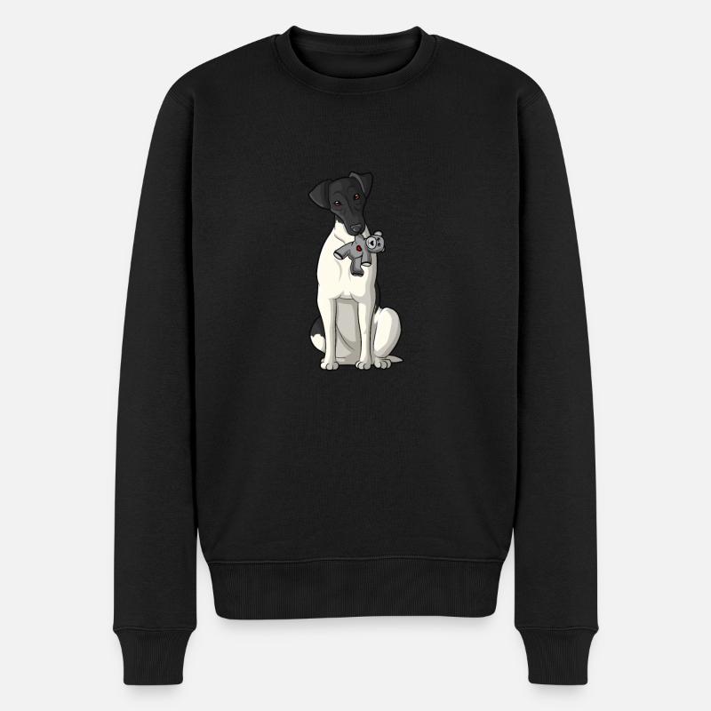 Chien Fox Terrier Fox Hair - Pull Premium bio Homme - noir