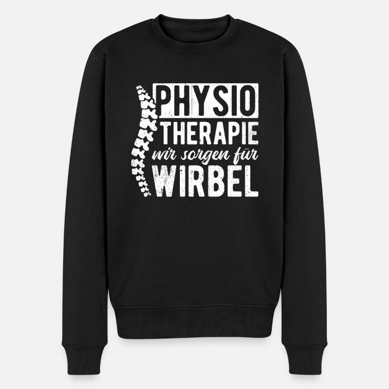 Physiotherapeut Physio Spruch Therapeut Geschenk M - Männer Premium Bio Pullover - Schwarz
