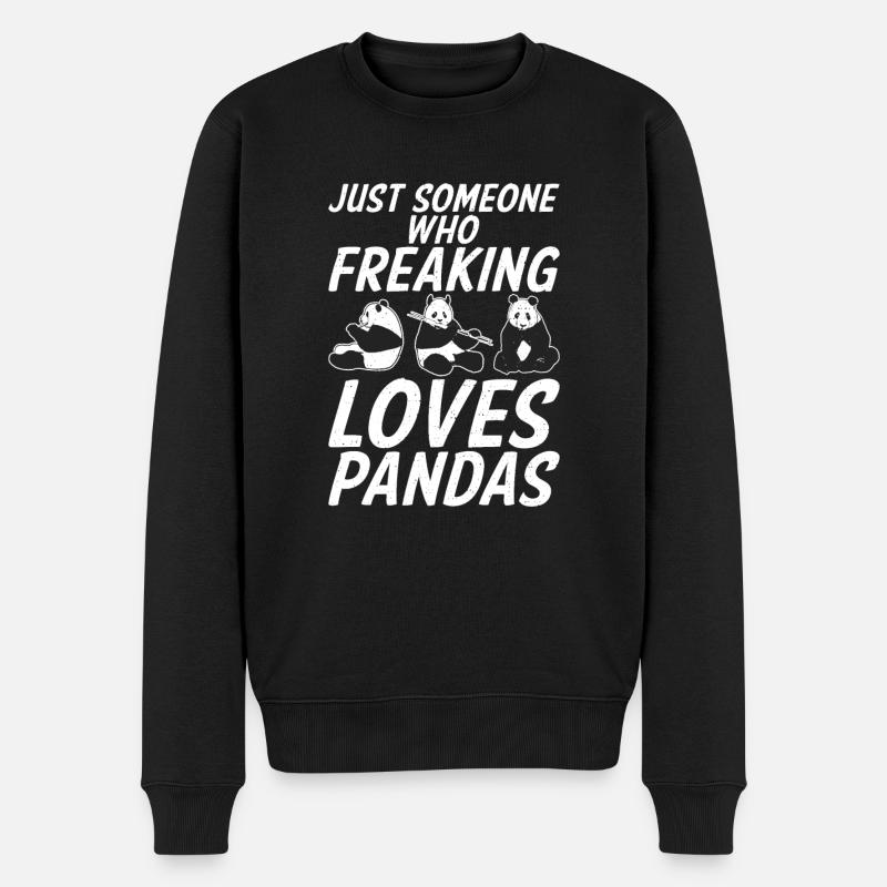 Panda Cadeaux Panda Lover - Pull Premium bio Homme - noir