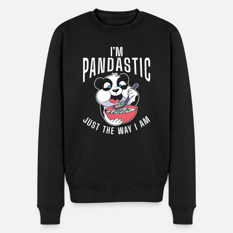 Panda Cadeaux Panda Lover - Pull Premium bio Homme - noir