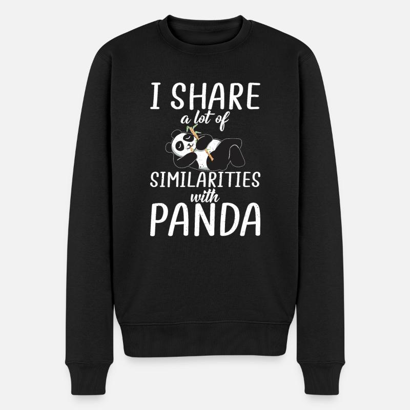 Panda Cadeaux Panda Lover - Pull Premium bio Homme - noir