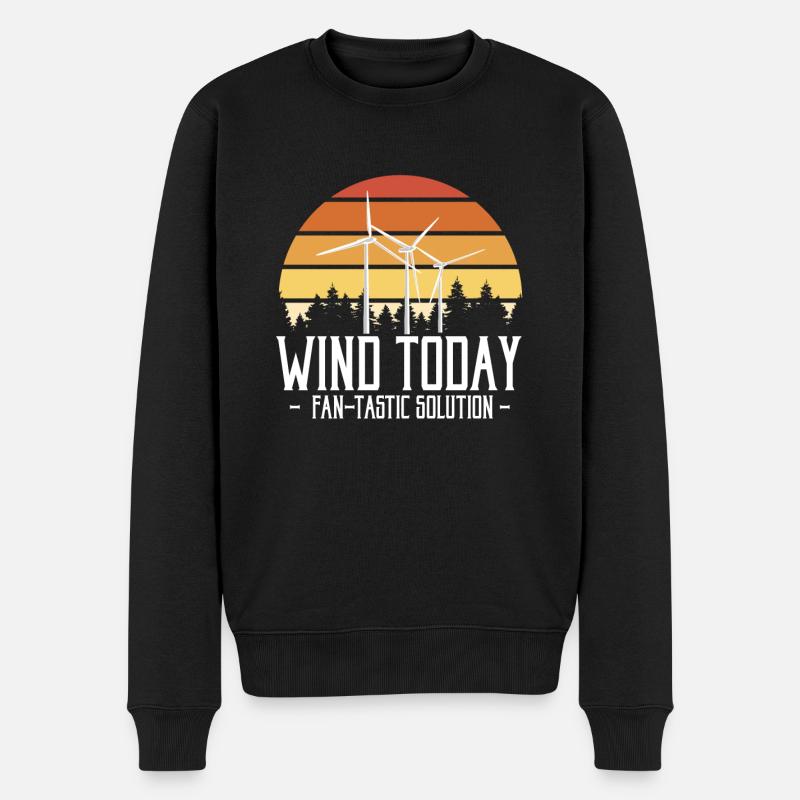 Wind Today Fan-Tastic Solution - Männer Premium Bio Pullover - Schwarz