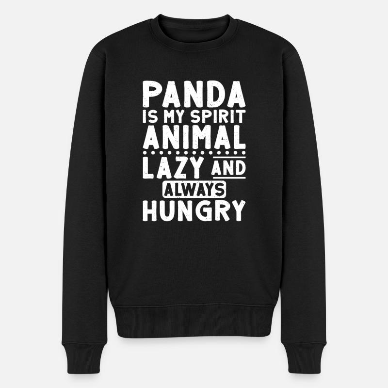 Panda Cadeaux Panda Lover - Pull Premium bio Homme - noir