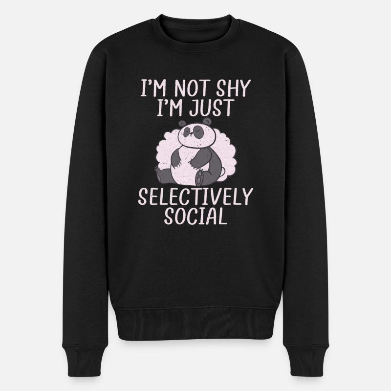 Panda Cadeaux Panda Lover - Pull Premium bio Homme - noir