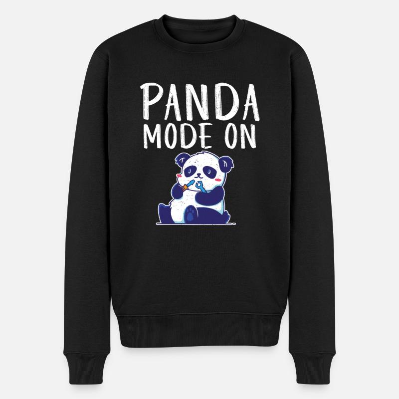 Panda Cadeaux Panda Lover - Pull Premium bio Homme - noir