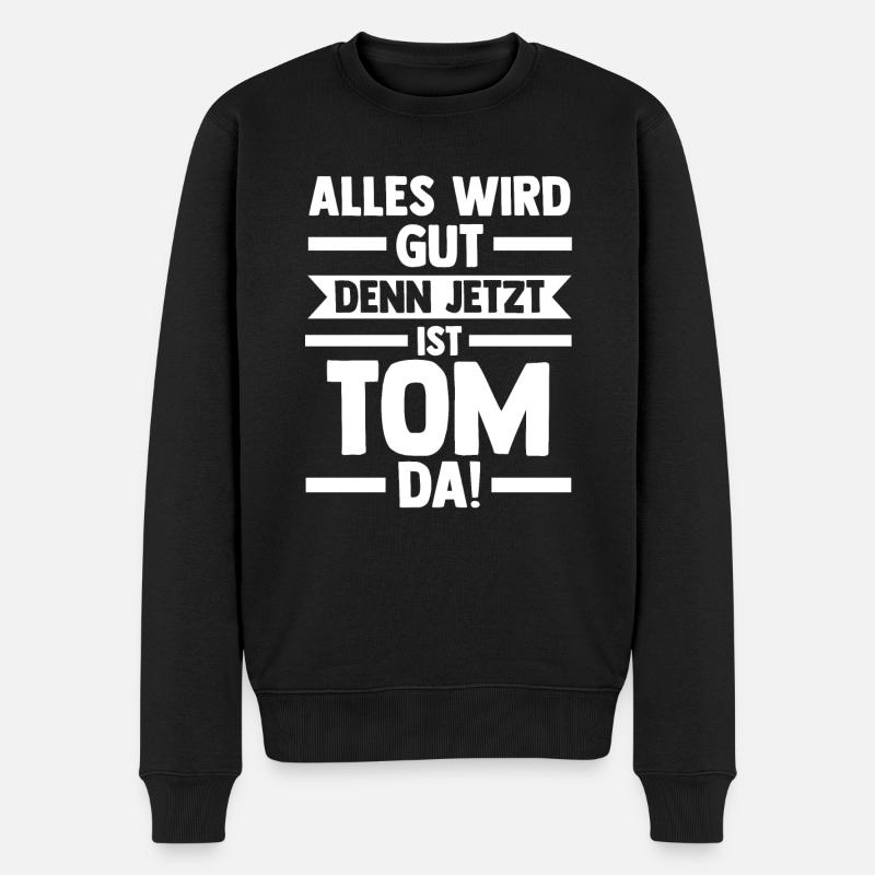 Tom - Männer Premium Bio Pullover - Schwarz