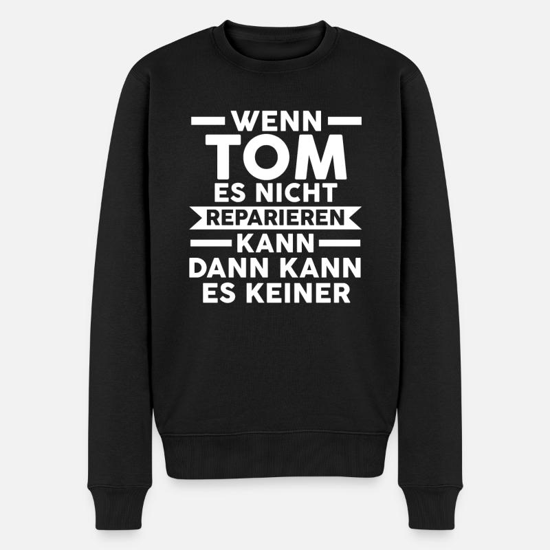 Tom - Männer Premium Bio Pullover - Schwarz