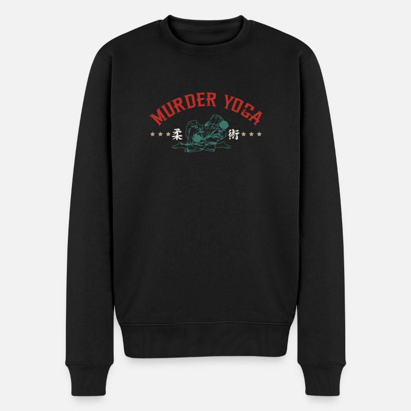 Murder Yoga | BrazilianJiuJitsu - Männer Premium Bio Pullover - Schwarz