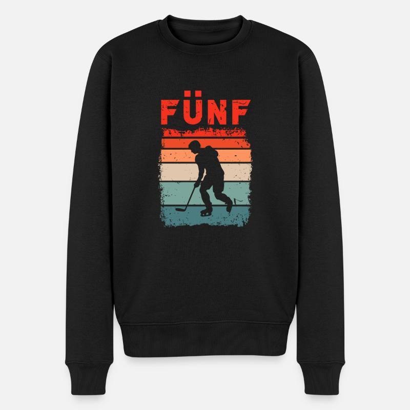 5. Geburtstag Hockey 5 Jahre Alt Eishockey - Männer Premium Bio Pullover - Schwarz