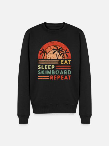 Eat Sleep Skimboard Repeat - Men's Premium Organic Jumper - black