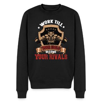 Deine Idole sind deine Gegner - Männer Premium Bio Pullover - Schwarz - Vorne - Nico (187cm)