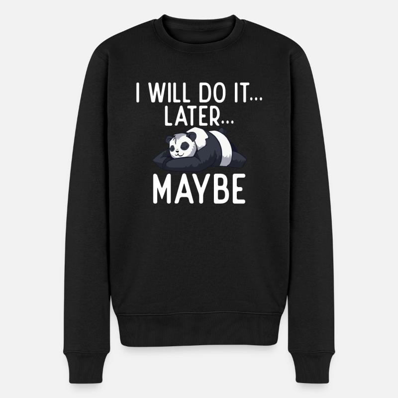Panda Cadeaux Panda Lover - Pull Premium bio Homme - noir